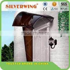 Innovative design - PP Plastic Polycarbonate Door Canopy with Water Gutter - Clear transparent PC roof