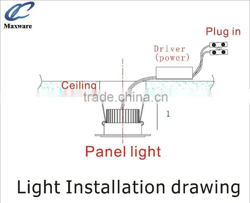 New panel product SMD2835 108pcs 12W led recessed down light/down light led