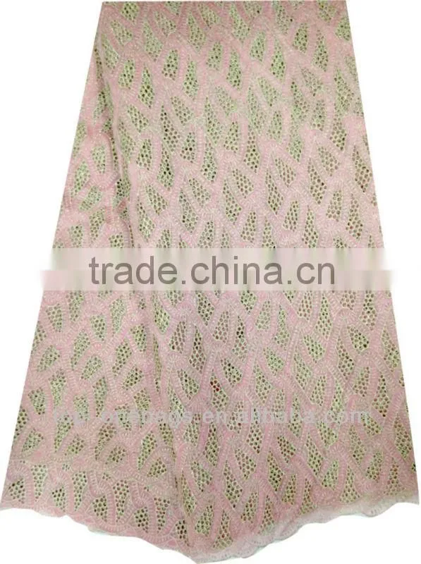 African sequin french lace 2014 organza lace fabric