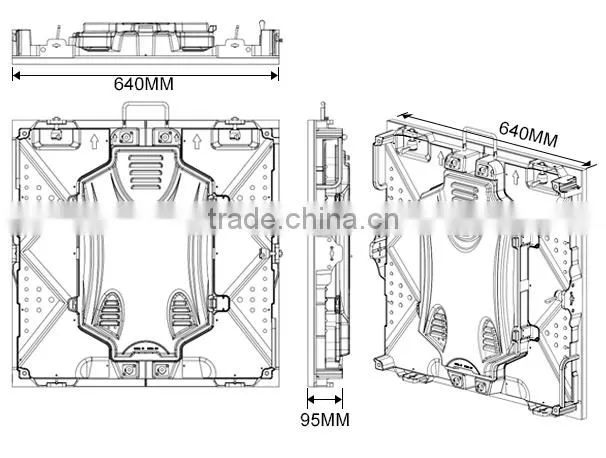 P10 Outdoor Rental 1/4 Scan 640*640mm led display