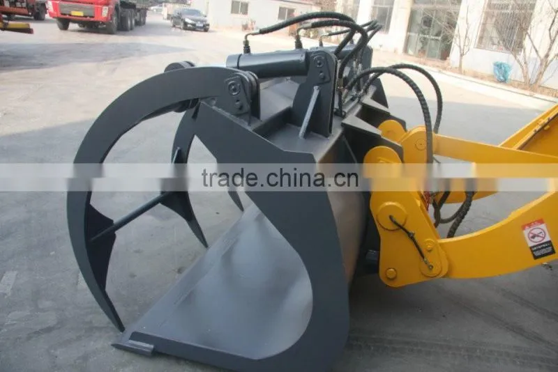 SZM ZL-16 Farm Front end wheel loader with wood grabble for japanese tractor