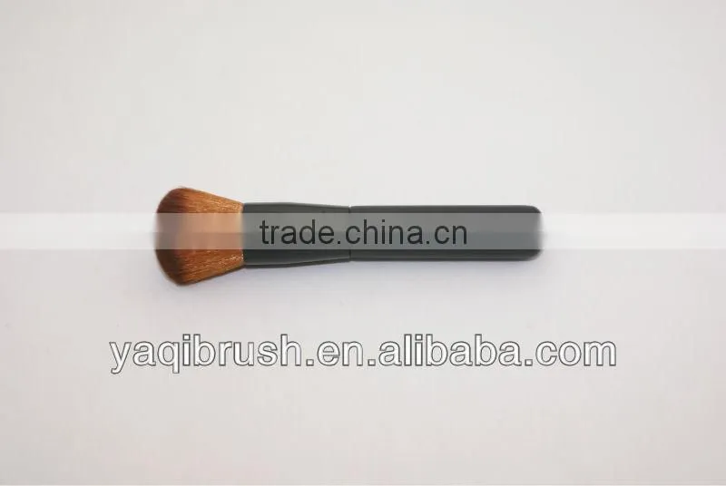 Synthetic hair powder brush wooden handle