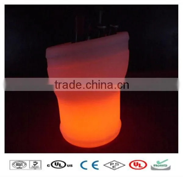 LED RGB plastic ice bucket with stand