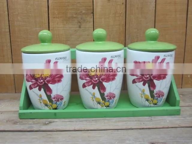 Table Cruet Storage Ceramic Oil and Vinegar Bottle