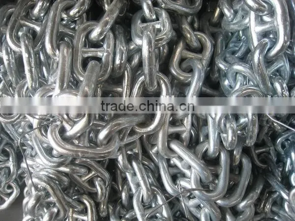 CCS certificate large black and galvanized lifting chain for mining