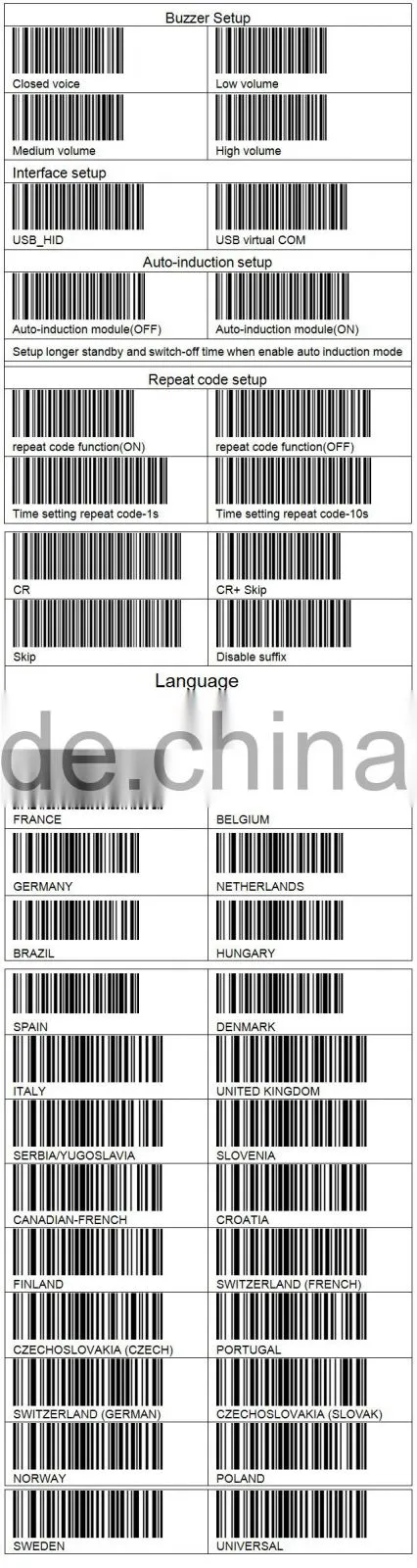 HOt sale TTL wireless laser barcode scanner for supermarket