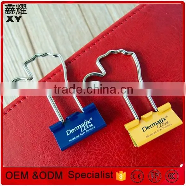 Metal wire stationery types of OEM design colorful paper clips