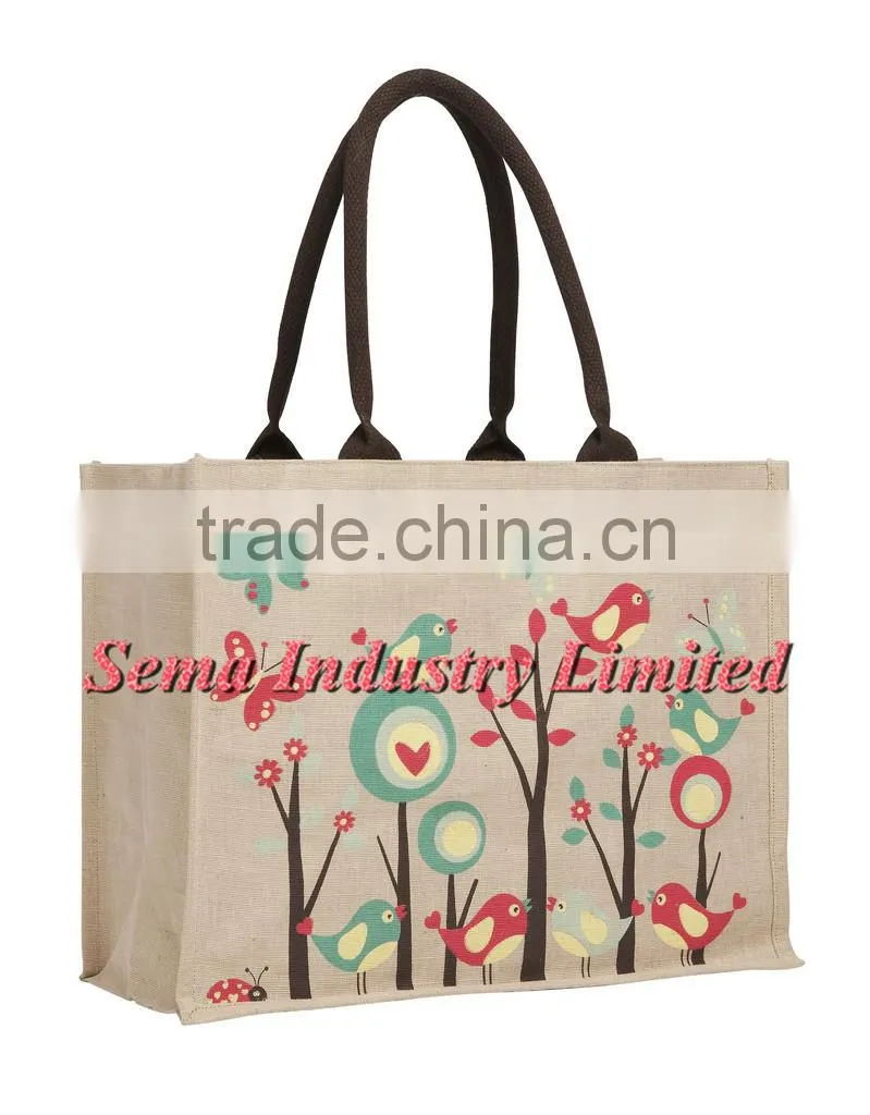 personalised jute shoulder bags and burlap sack for wholesale