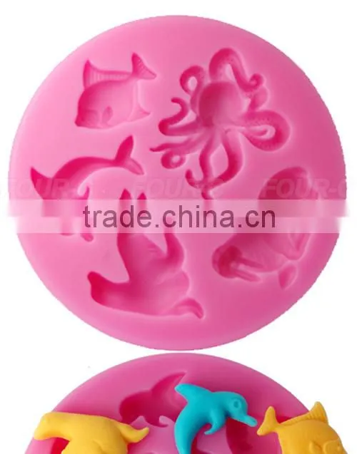 Sea Creatures cake design mould,sugar art silicone mould,fondant making tools