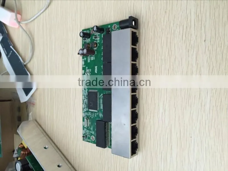 OEM 8 port gigabit vlan switch pcb board support fixed vlan