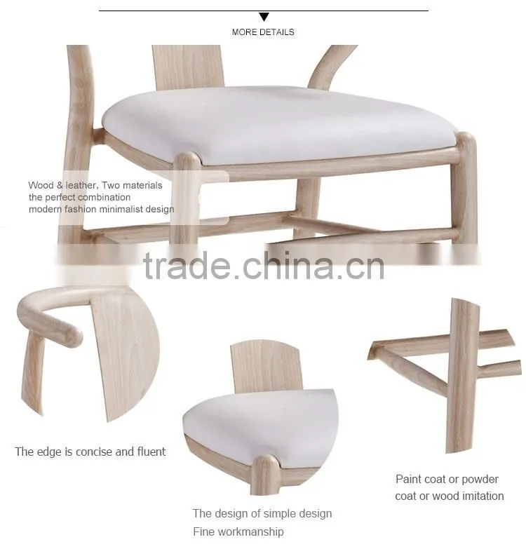Commercial furniture leather seat bistro chair dining room restaurant custom wooden dining chair