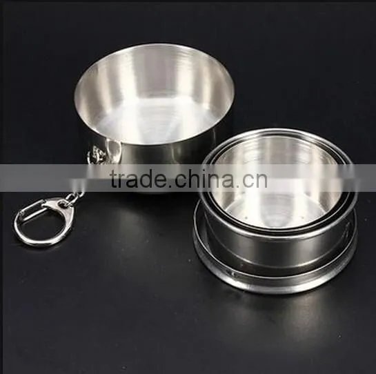 140ml 4oz Stainless Steel Folding Cup / Telescopic Travel Cup / camping folding cup