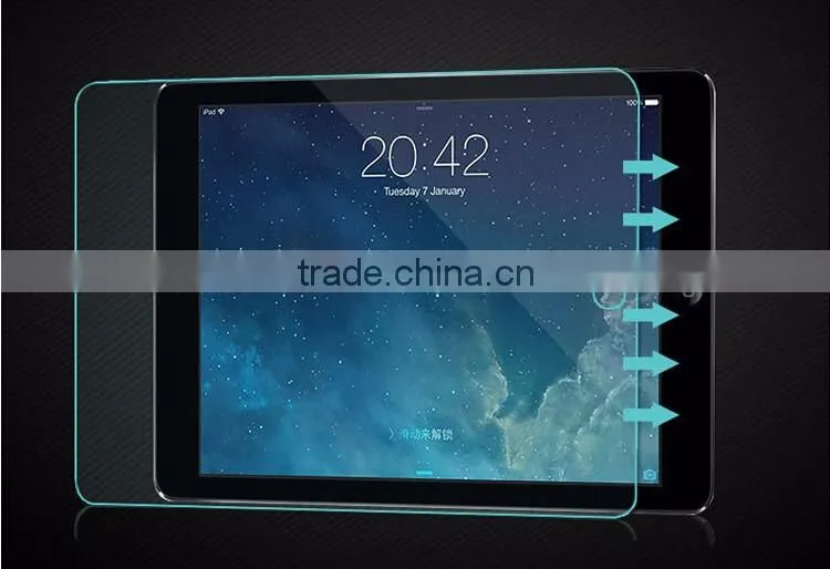 Hot selling shock-proof Tempered glass screen protector for Apple IPAD 5(Air)/6(Air)