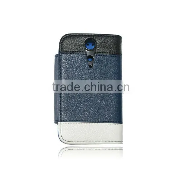 Credit Card Wallet Case for sony LT29i Blue