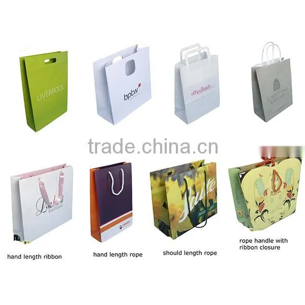 2016 Hot Sale Cheap Christmas Brown Paper Gift Bags