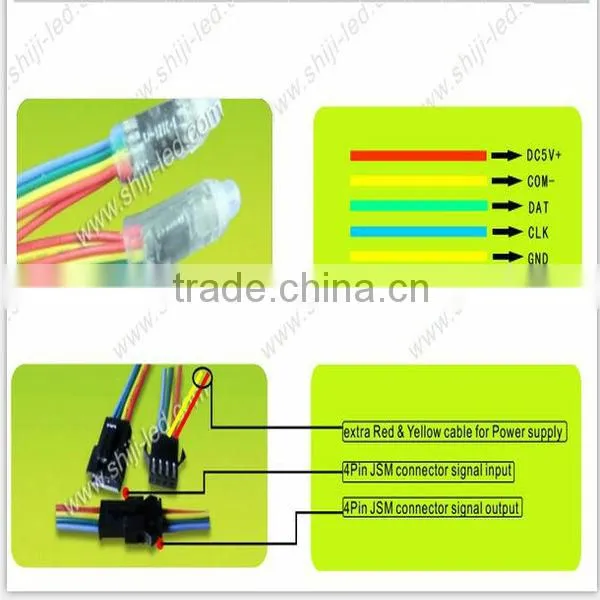 waterproof rgb node 50 pcs /string diffused led lighting string dc5V