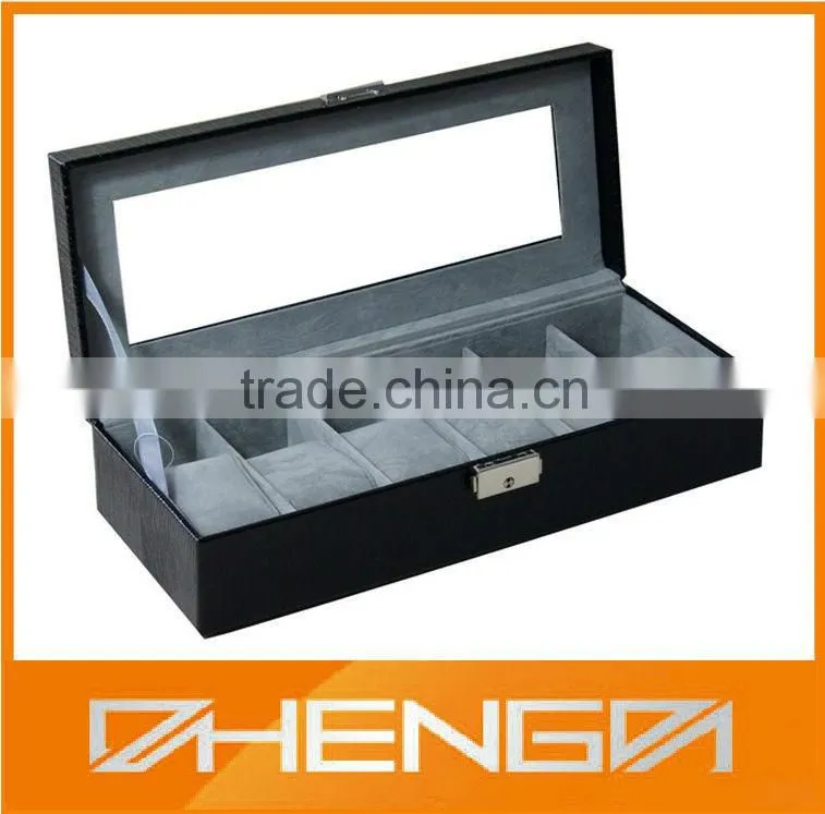 Best Sell custom made brown piano finish wooden watch packaging boxes (ZDS-F218)