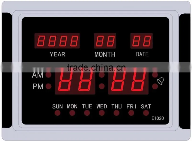 LED digital table calendar clcok with temperature