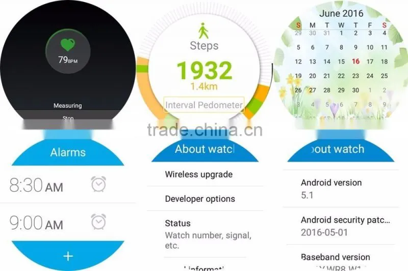 Heart Rate Pulse Monitor Z9 Smart Watch Android 5.1 OS MTK6580 Quad Core smartwatch Phone Support Google Map 3G WiFi Connect