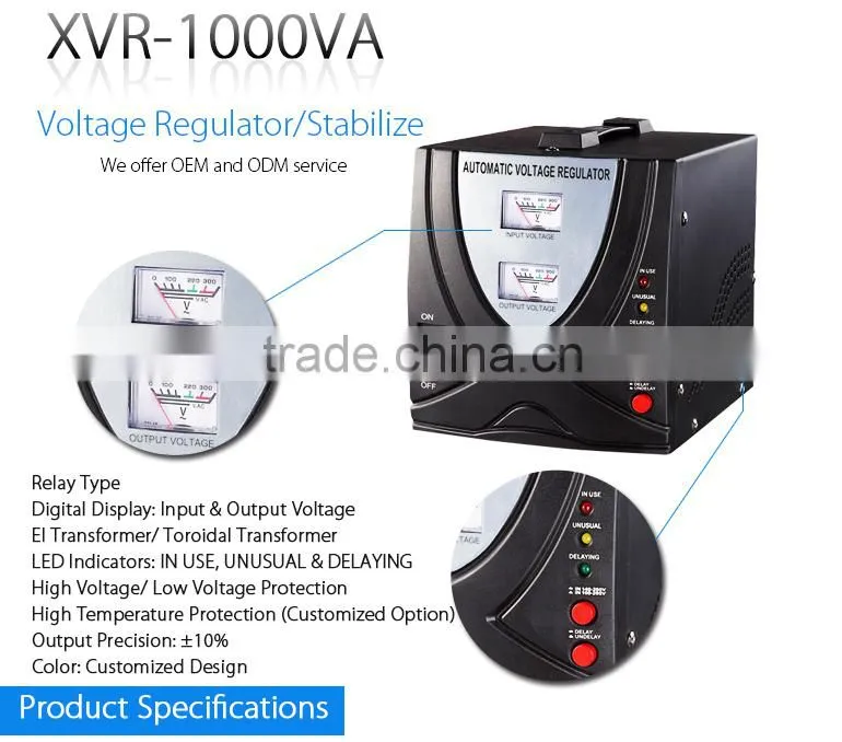 Environmental CE and ISO9001 approved single phase automotive voltage regulator 220v 110v