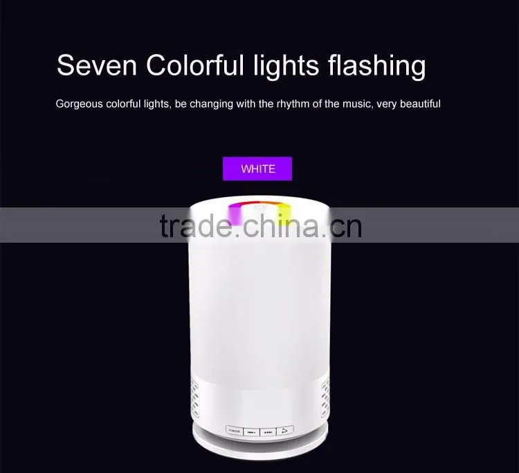 High quality mini night light bluetooth speaker 2016, smart touch led bluetooth speaker lamp with fm radio
