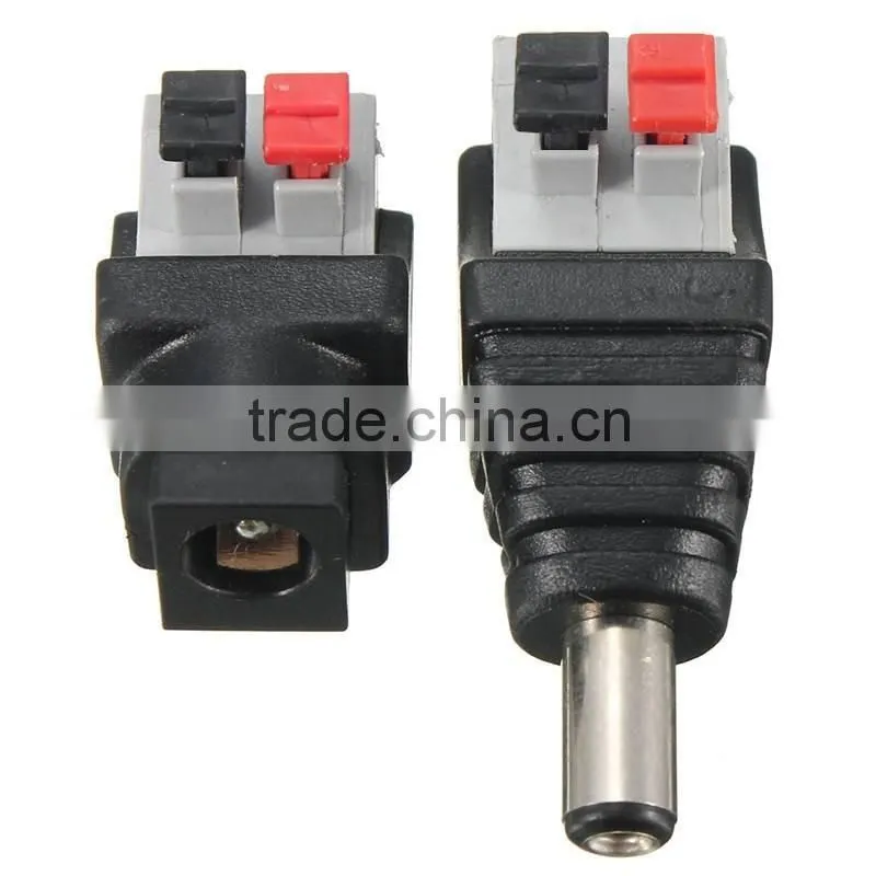 MALE 2.1MM X 5.5MM DC POWER CONNECTOR DIY SPRING CLAMP QUICK FIX