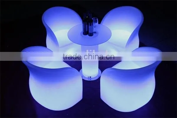 Led Light Illuminated Plastic Sofa