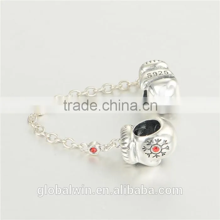 Bulk Hand Gloves Safty Chain Wholesale Metal Bracelet Charms