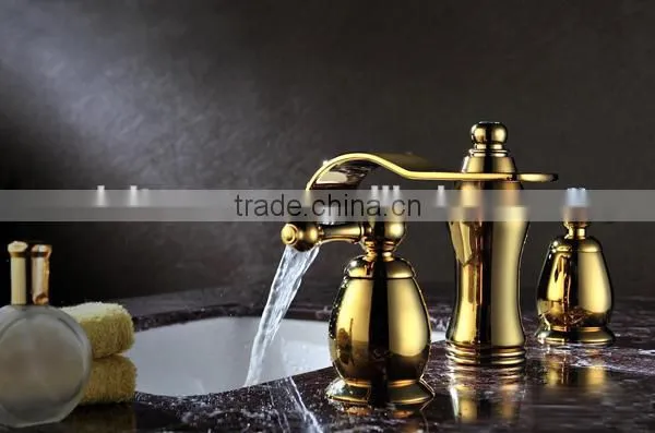 Australia Deck Mounted Antique Bathroom water Taps, Basin Waterfall Faucet