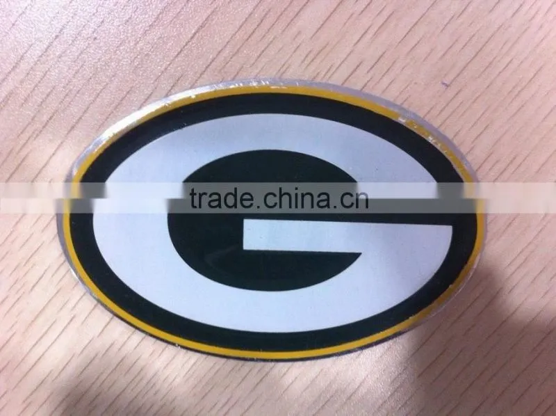printing embossed oval aluminum metal sticker