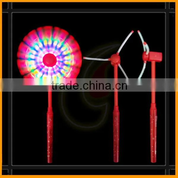 colorful flashing windmill&light up stick