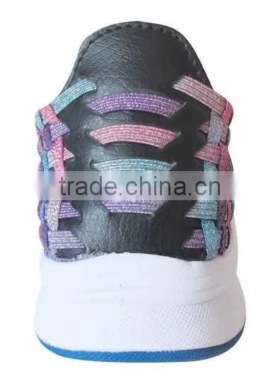 Colors Women's Bernie Mev, Black Woven Wedge Shoes, Elastic Fabric Shoes HT-109714-201