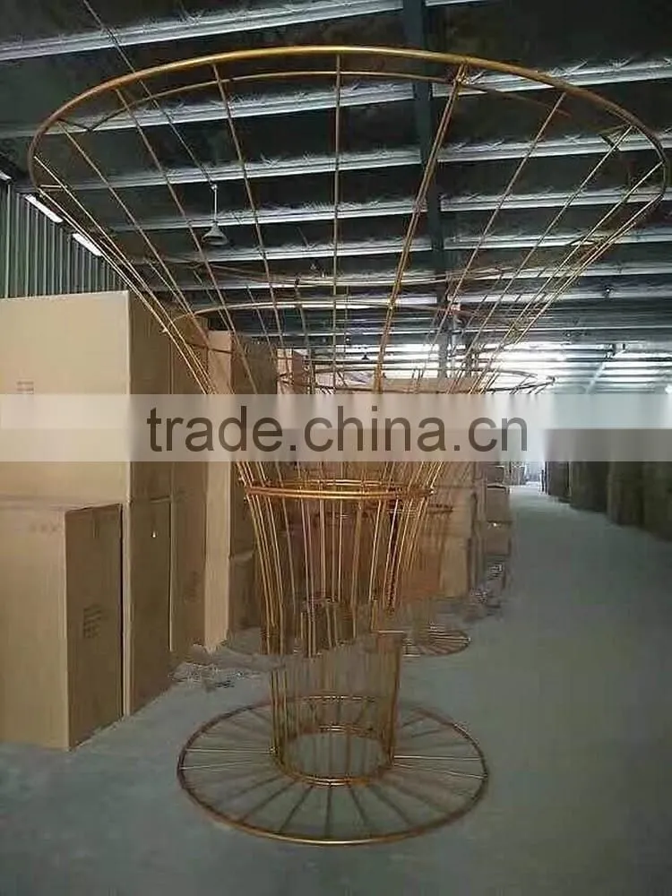 huge gold metal flowerpot stands wedding stage decoration metal stand