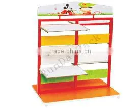Rolling metal promotional display stand/four column circle platform