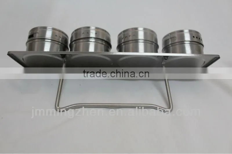 magnet spice set with stand,stainless steel spice set