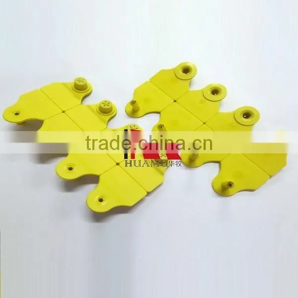 ICAR ear tag for cattle 43*38 mm T045 ICAR certificated yellow ear tag