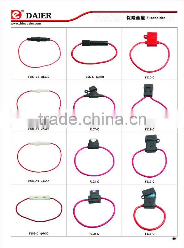 Daier 6X30mm automotive fuse holder