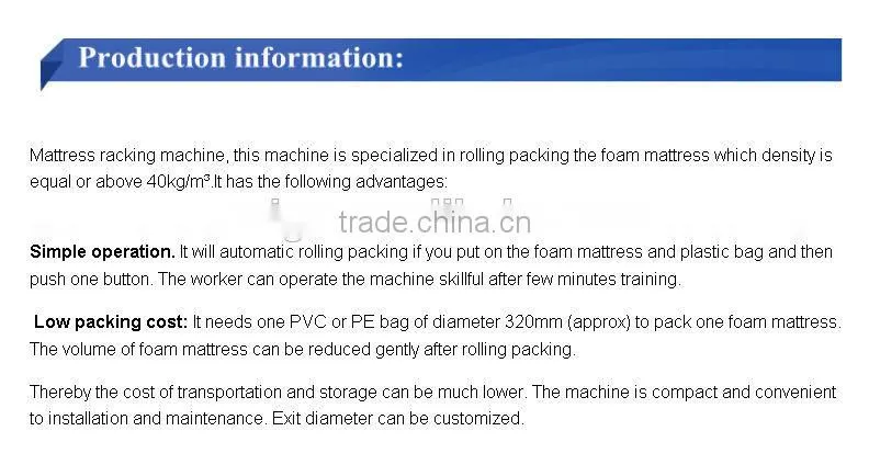 New Design Mattress Wrapping Film Machine