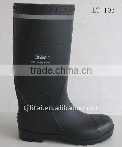 pvc industrial steel toe cap safety shoes