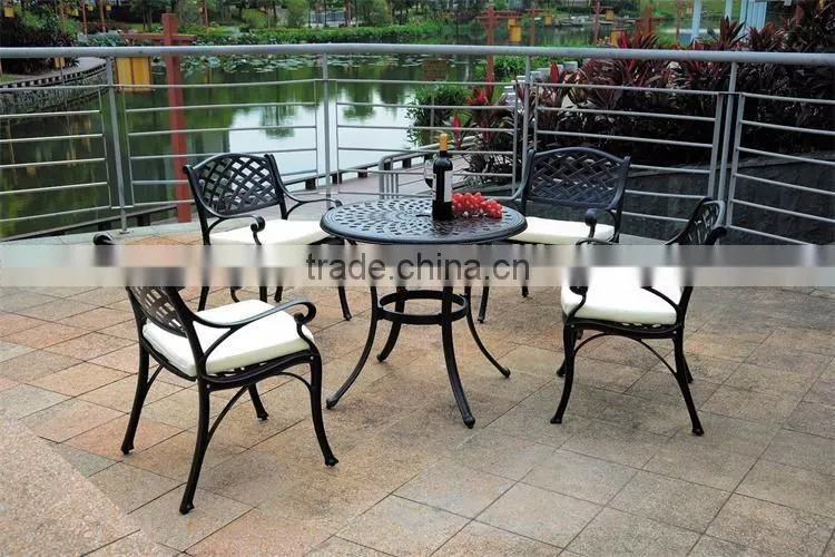 White table and KD chairs aluminum furniture