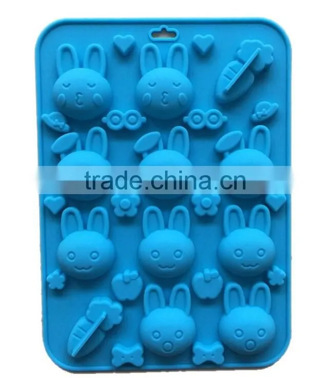 Rabbit Carrot Silicone Chocolate Candy Cookie Soap Mold Fun Maker