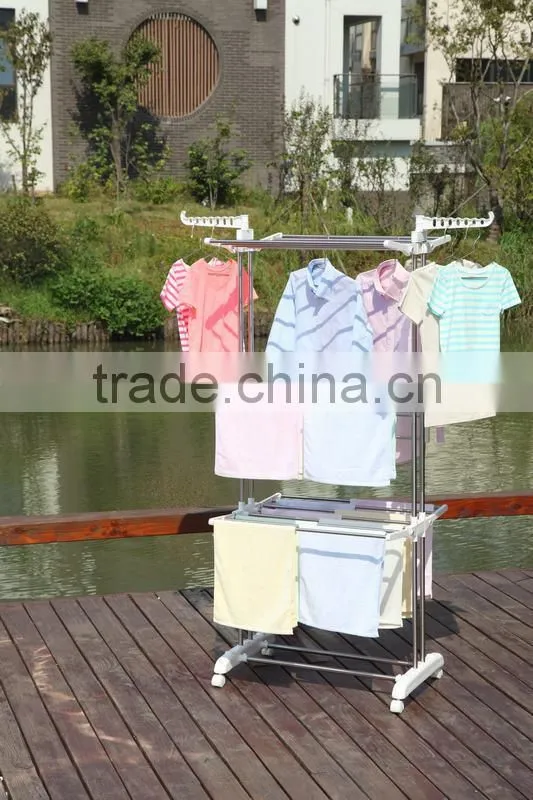 Foldable 3 Layers Clotheslines Drying Rack Laundary Clothes Hanger