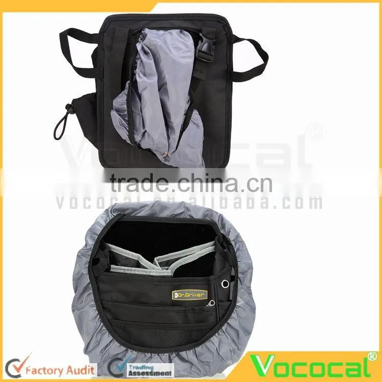 Car Trunk Organizer Auto Interior Removable Storage Mesh Debris Storage Pouch Head Seat Back Bag Hanging Zipper Bag