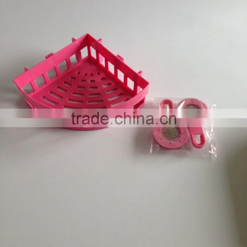 Plastic ABS Suction Cup Triangular Storage Shelf