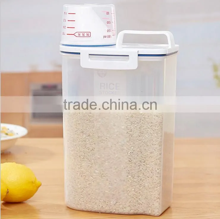 Moistureproof Plastic Kitchen Food Cereal Grain Rice Storage Container Box