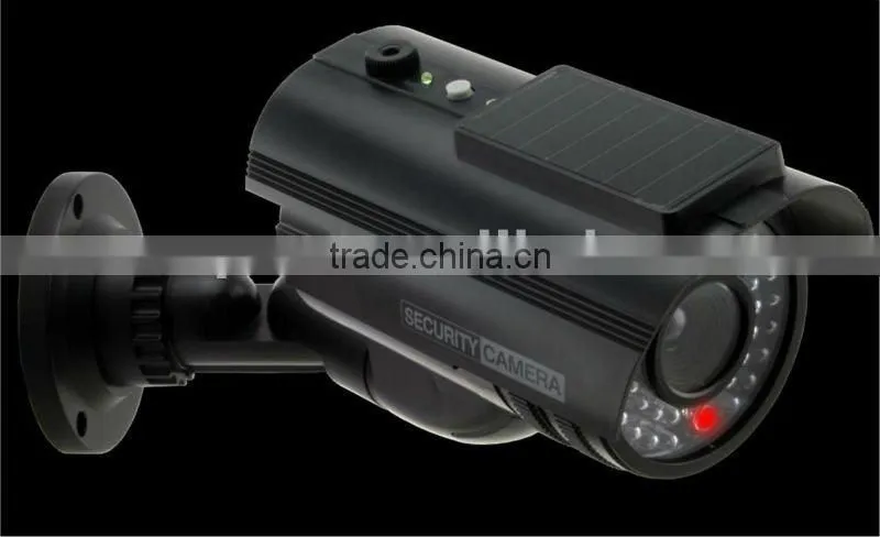 New Arrival!! Solar powered Vandal-proof Dummy security IR camera w/ outdoor rain shield for outdoor