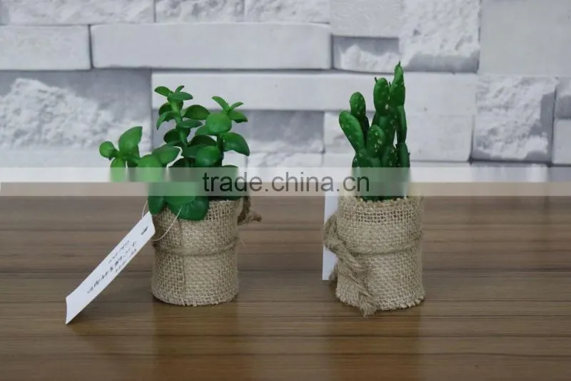 plastic mini succulent plants arrangement in pot