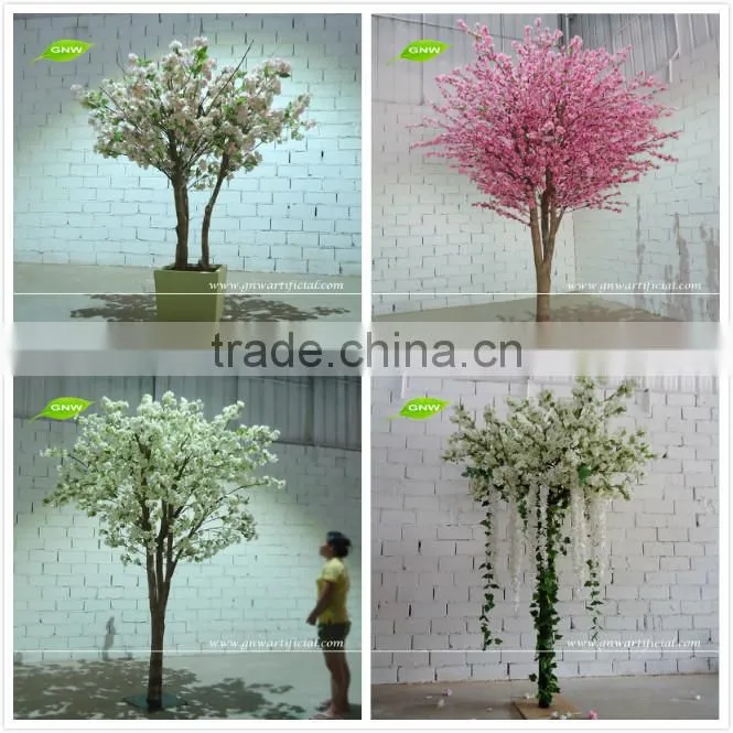 GNW 7ft artificial flower wall with white orchid, rose, hydrangea for wedding backdrop stage decoration
