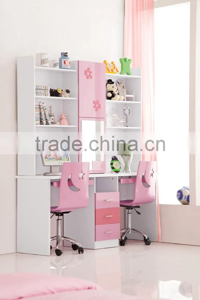 RD105 Love twins girl pink princess bedroom set 2016 alibaba new children kids colofurl cartoon furniture on sale in stock