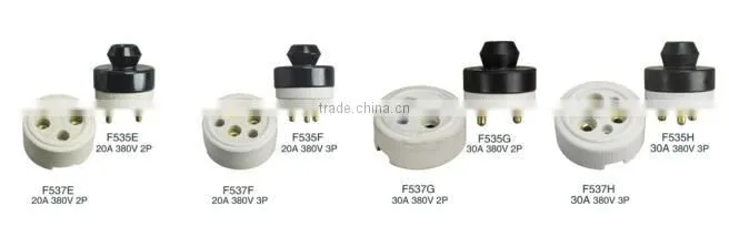 2 or 3 phase male and female industrial plug and socket 30A/20A 380V
